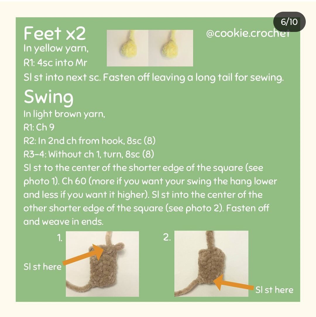 Duck swing crochet pattern🦆 #crochet  #duck  #freepattern  #aesthetic  #fyp