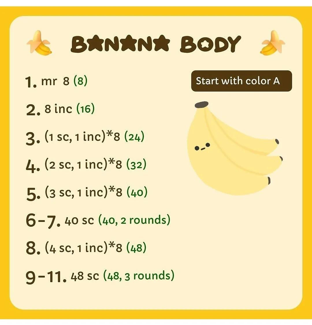 free pattern mr. banana