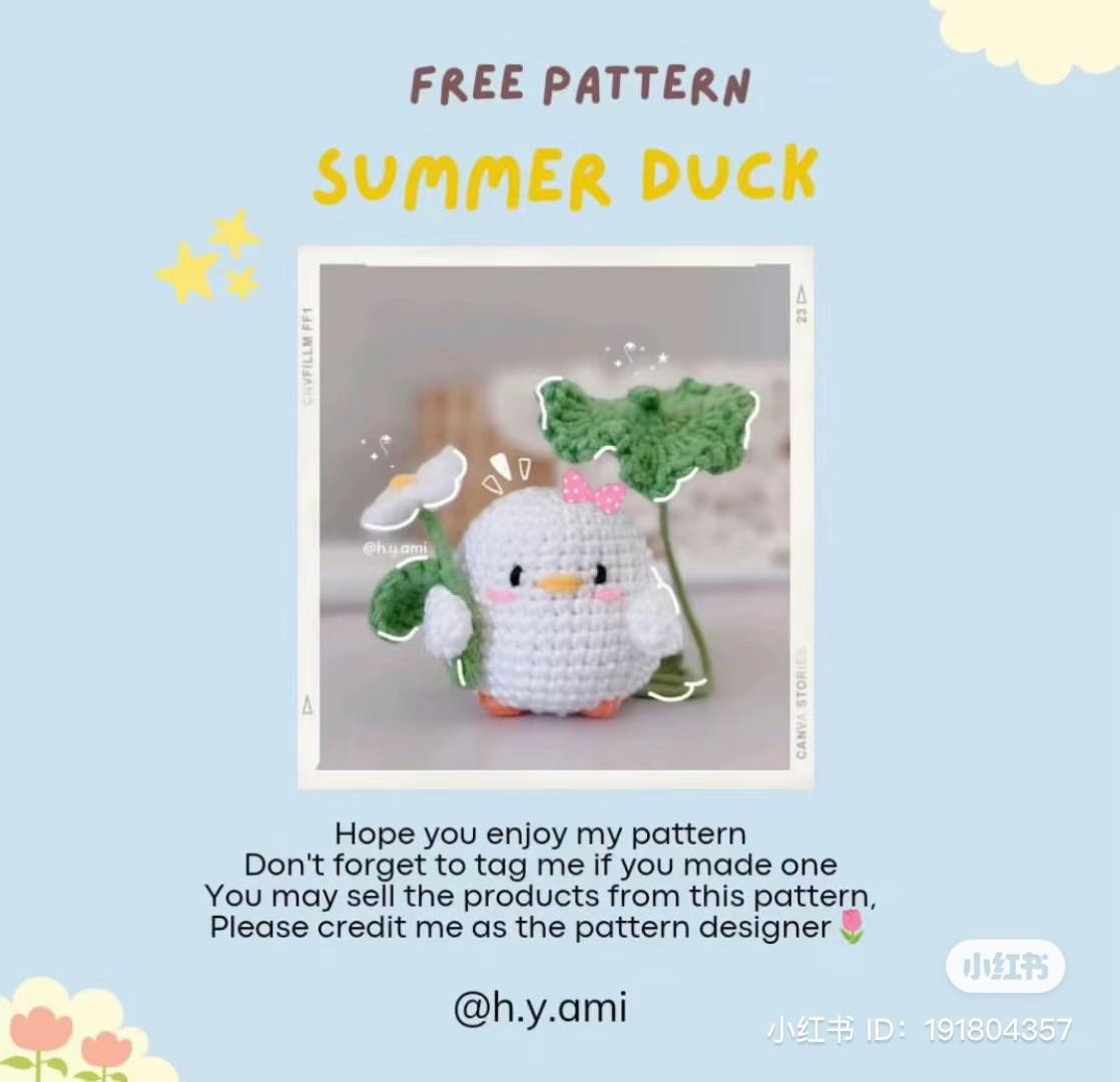 free pattern summer duck