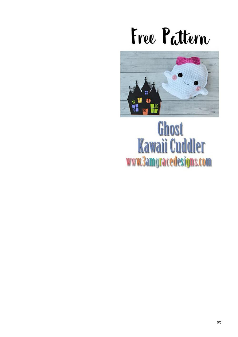 Ghost Kawaii Cuddler™ – Free Crochet Pattern