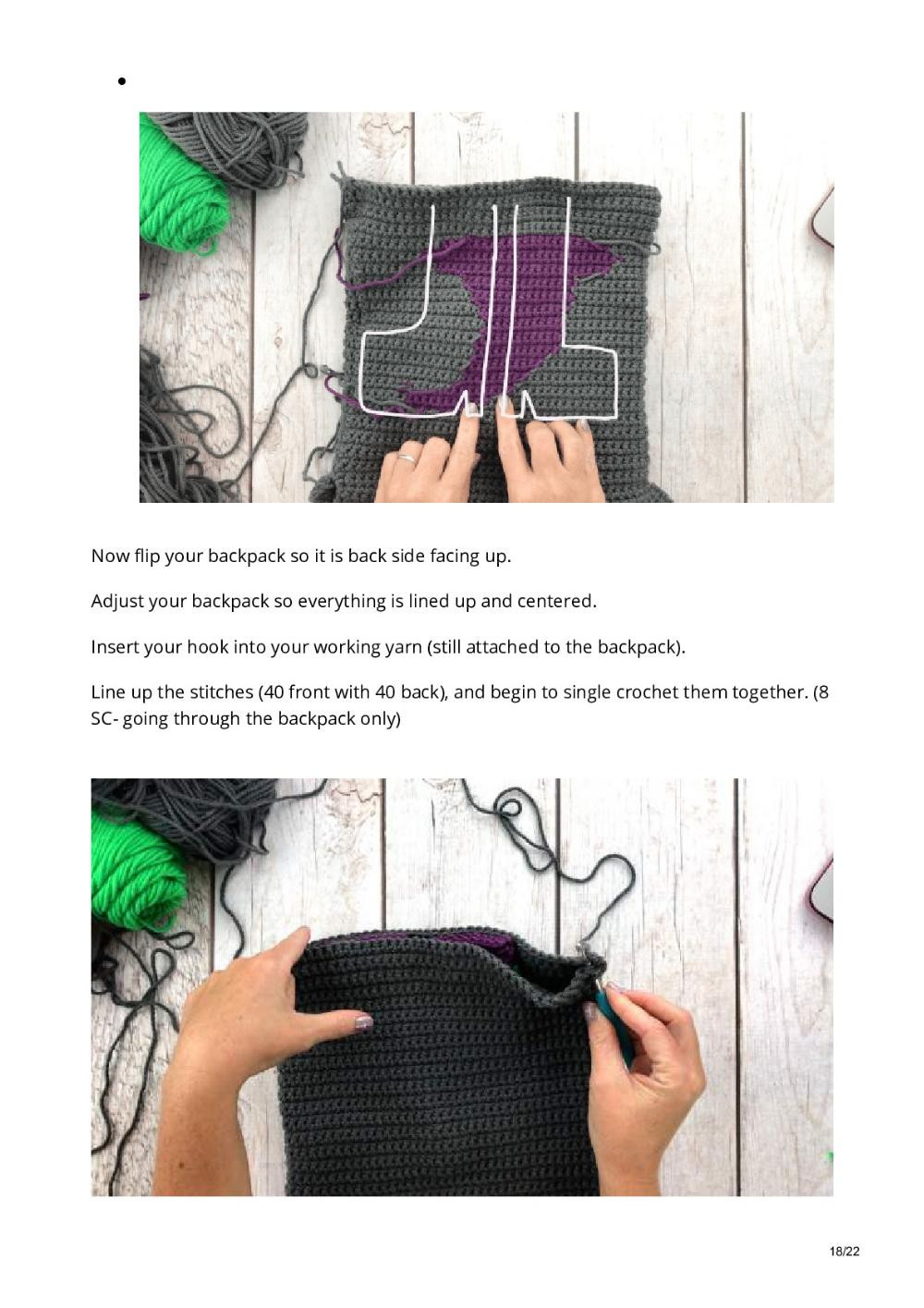 How To Make An Easy Halloween Backpack – Free Crochet Pattern