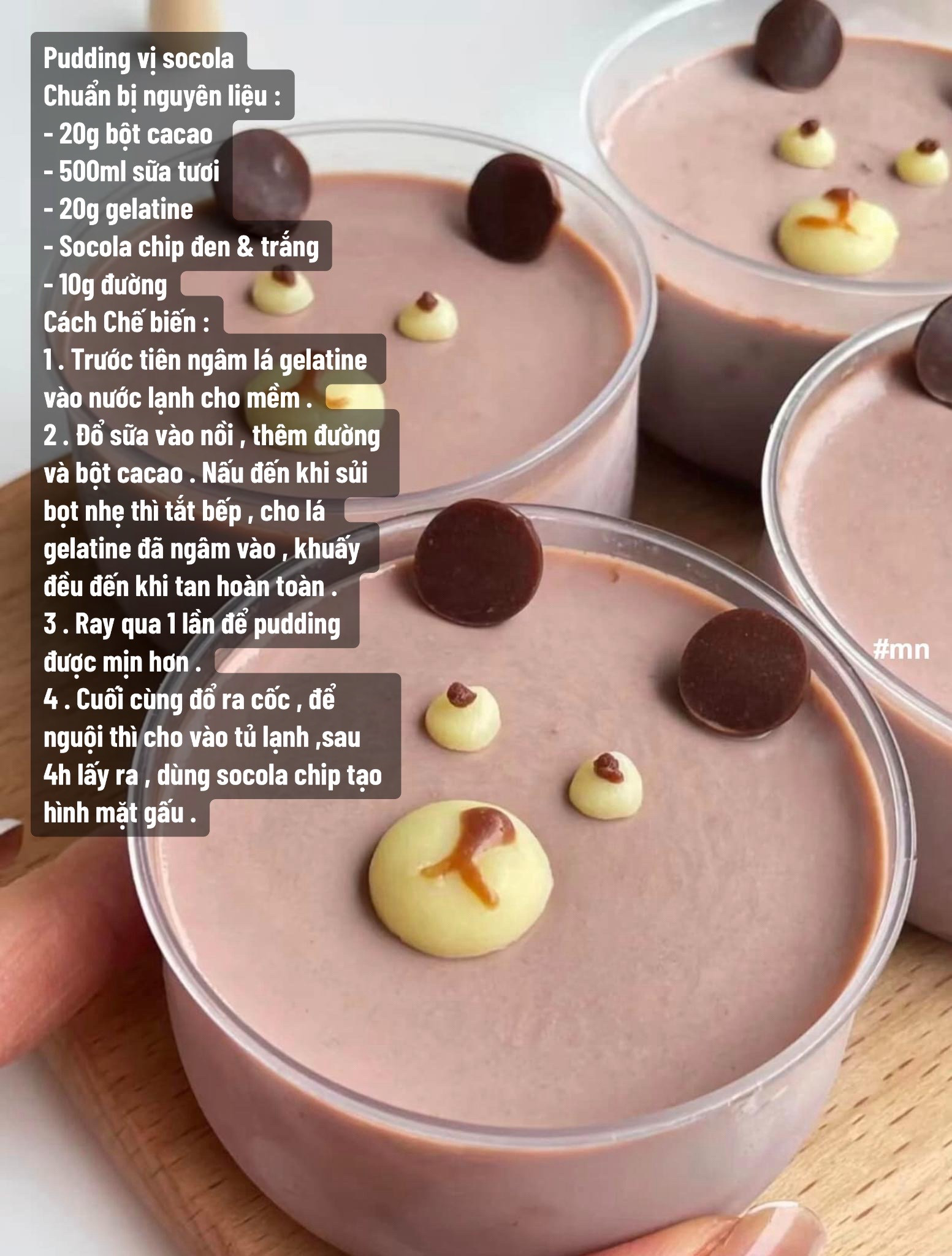 Hướng dẫn làm pudding 6 vị: Pudding vị xoài, pudding vị socola, pudding vị khoai lang, pudding vị cam, pudding vị trà xanh, pudding vị dâu.