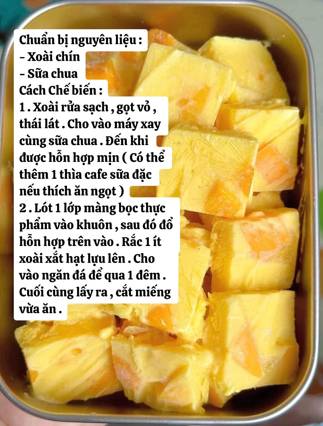 Kem đá sữa chua xoài