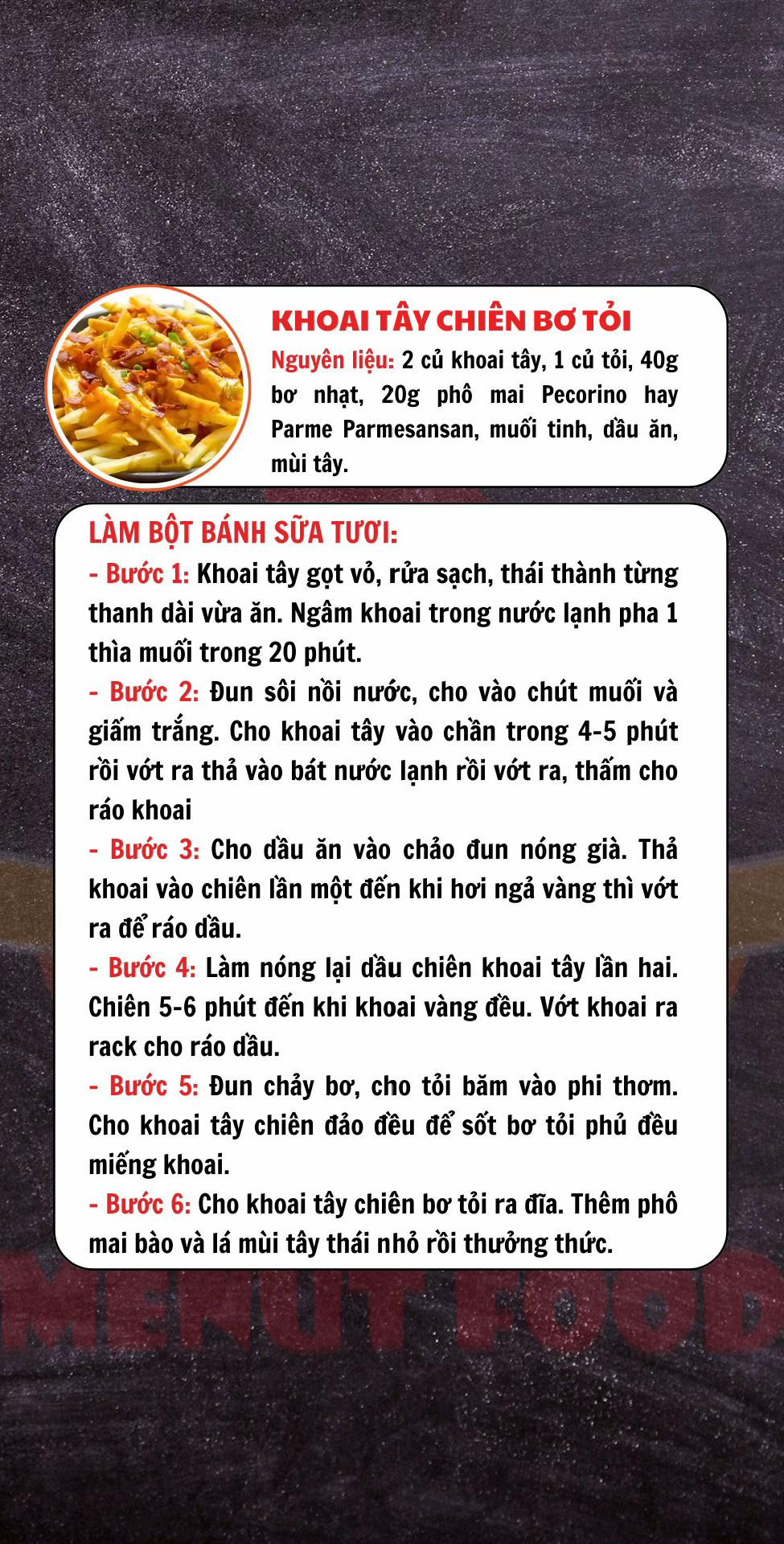 Khoai tây chiên bơ tỏi