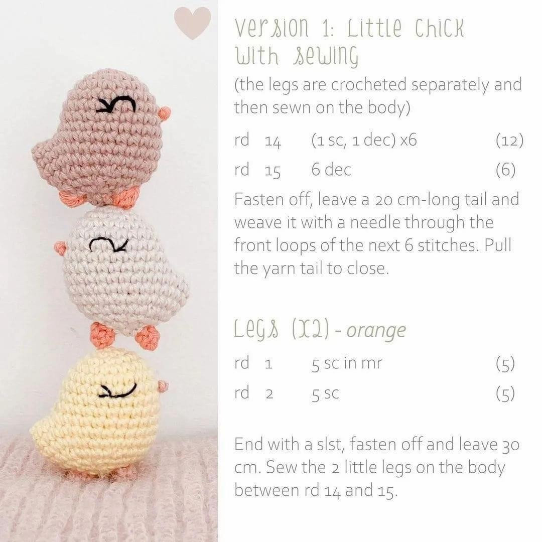 Kiki the little chick crochet pattern