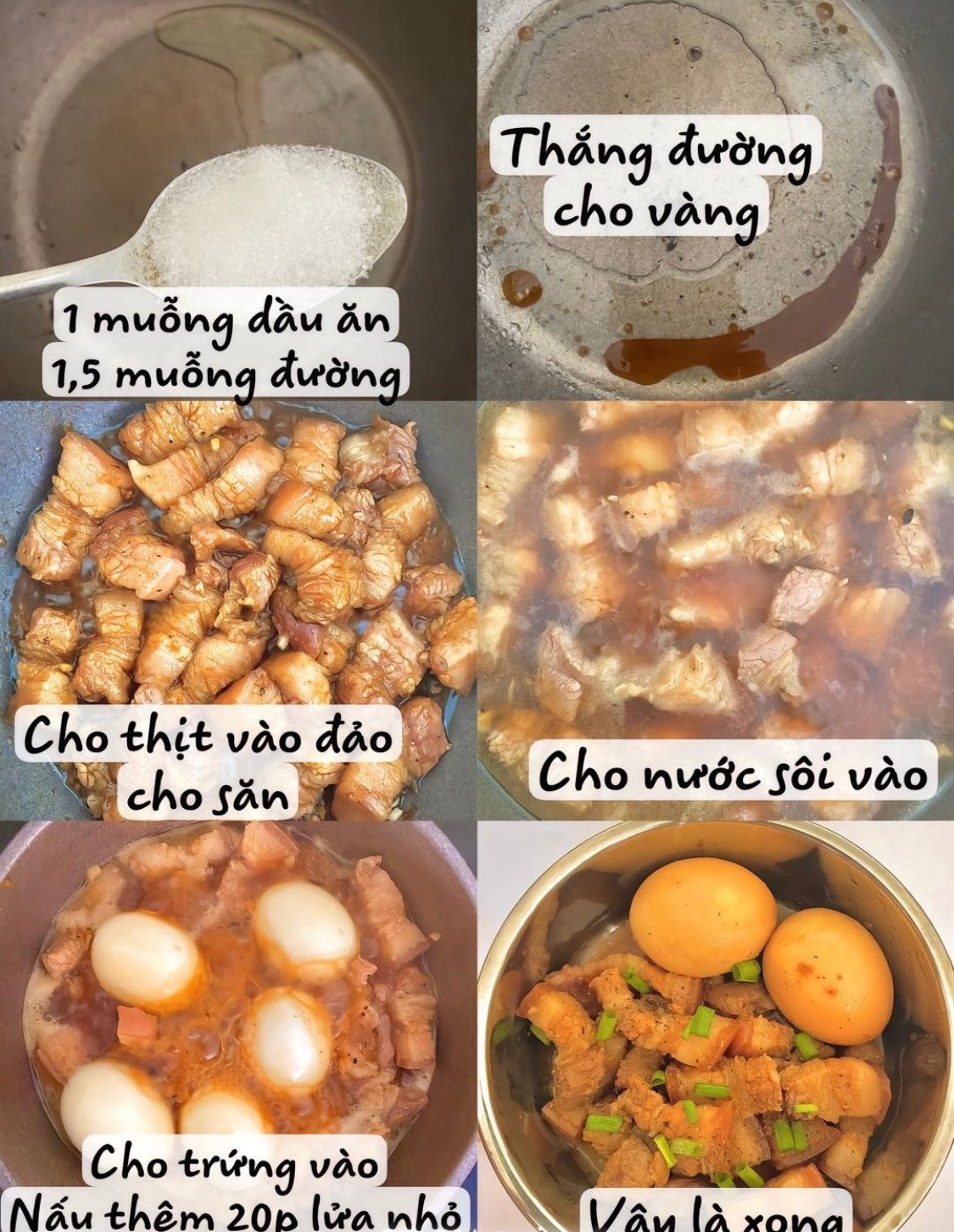 Làm món thịt kho trứng siêu dễ