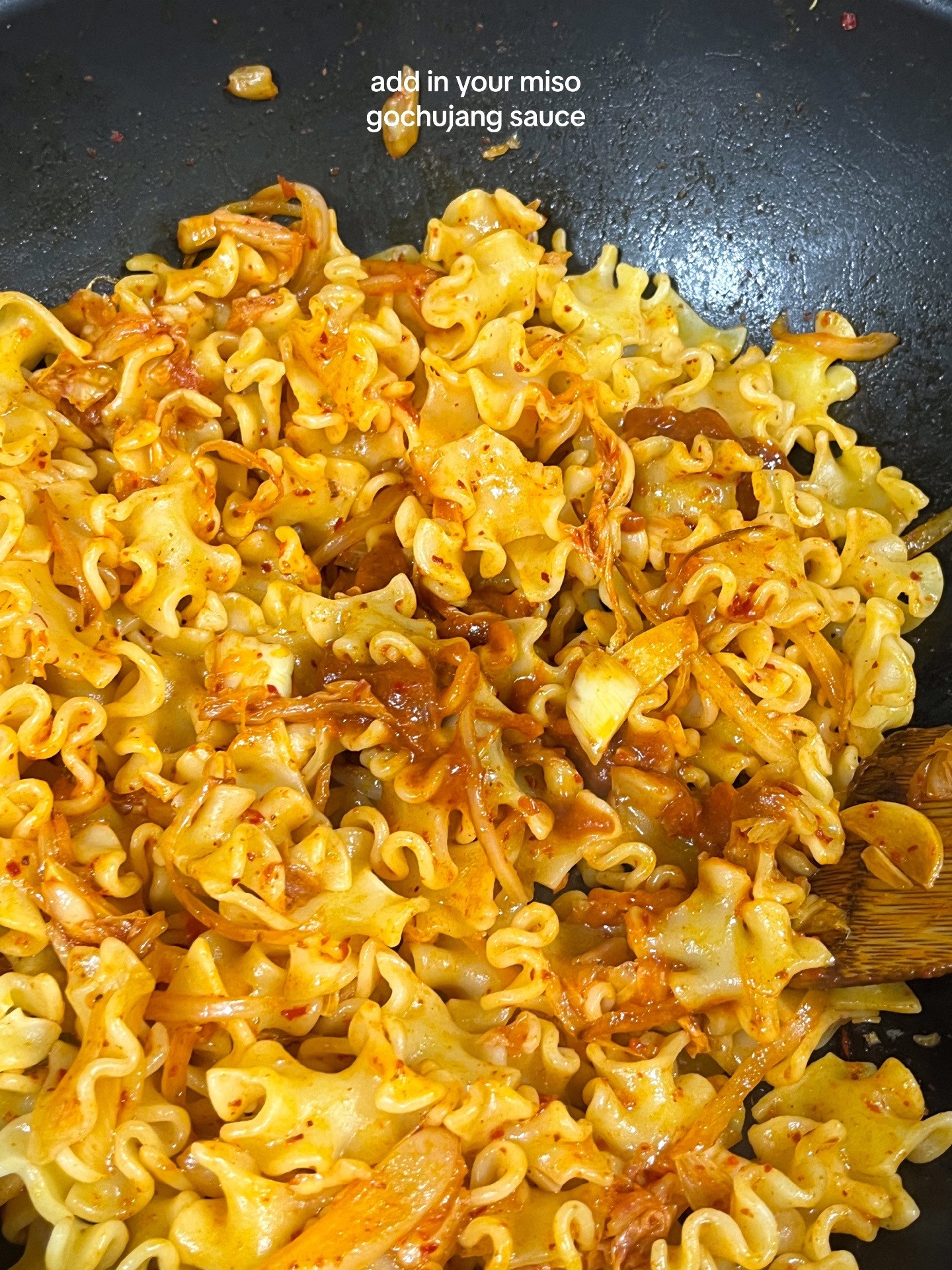 make kimchi miso gochujang pasta