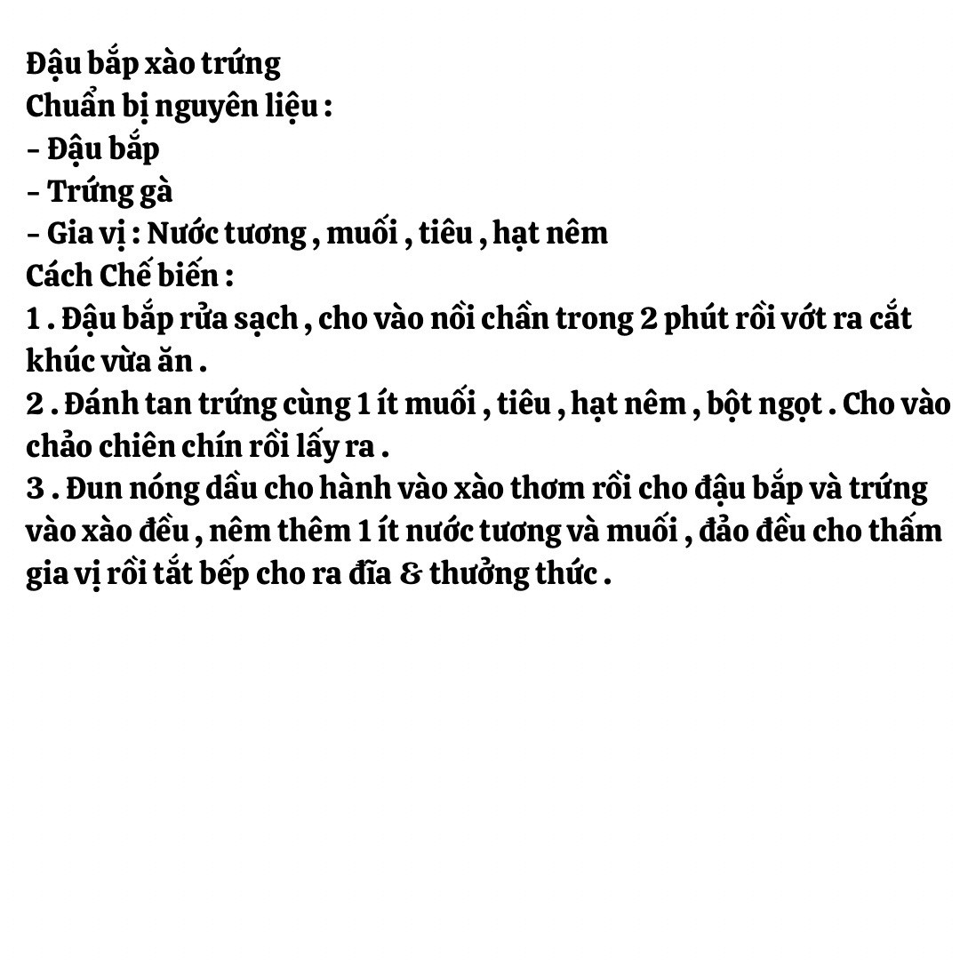 mướp xào trứng, đậu bắp xào trứng, nấm kim châm xào trứng, súp lơ xào trứng, bông cải xanh xào trứng, nấm xào trứng