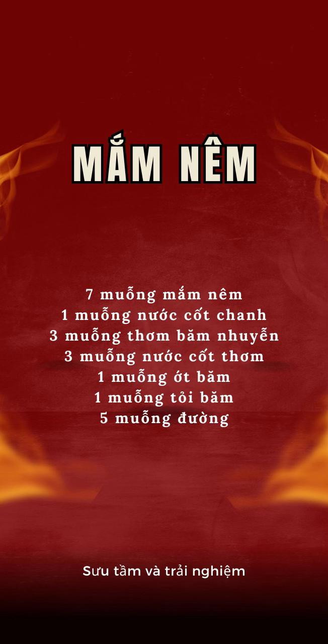 nước chấm gỏi cuốn: tương đậu phộng, mắm nêm, tương đen, mắm chanh tỏi ớt.