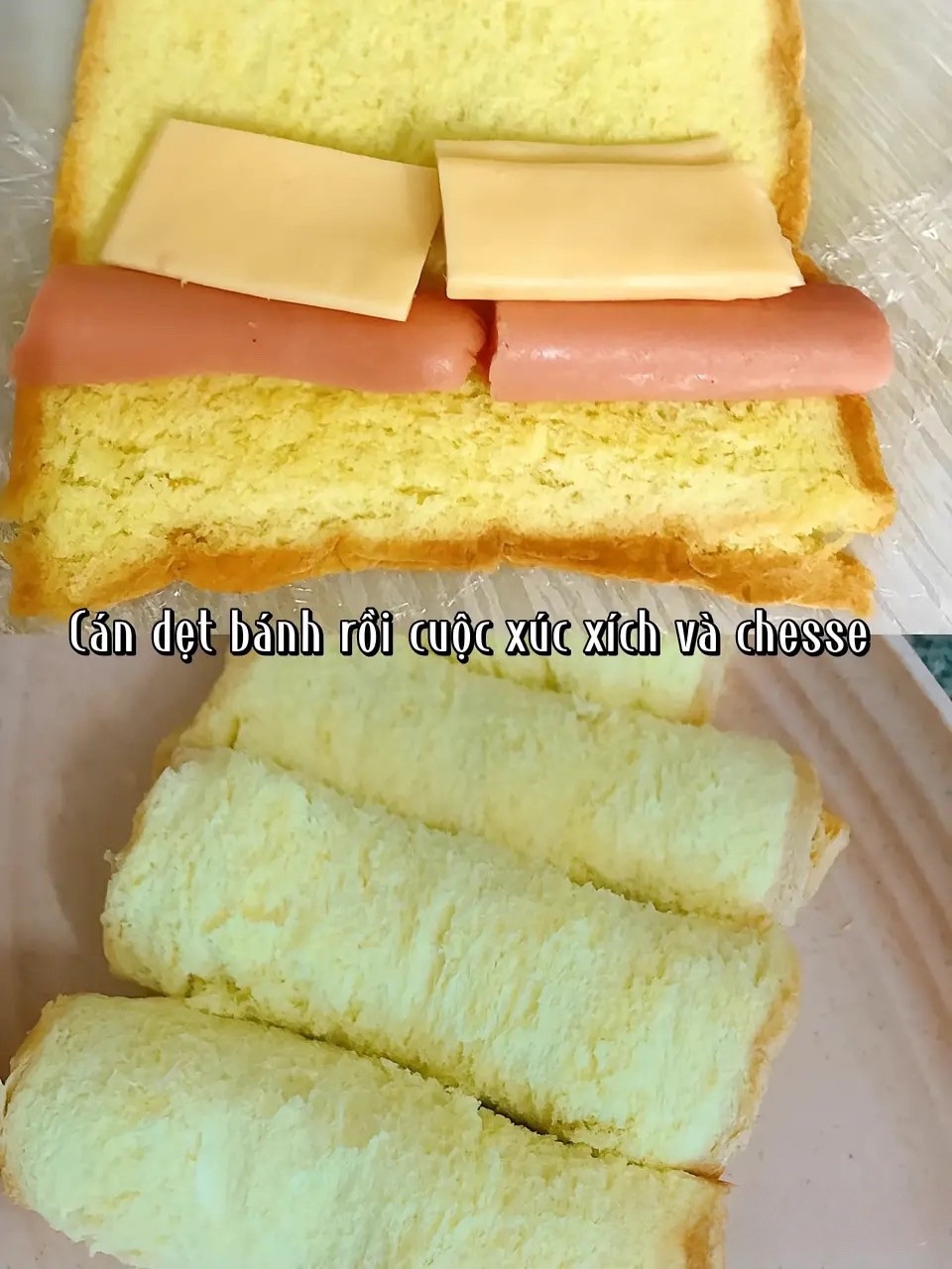 Sandwich cuộn xúc xích chesse