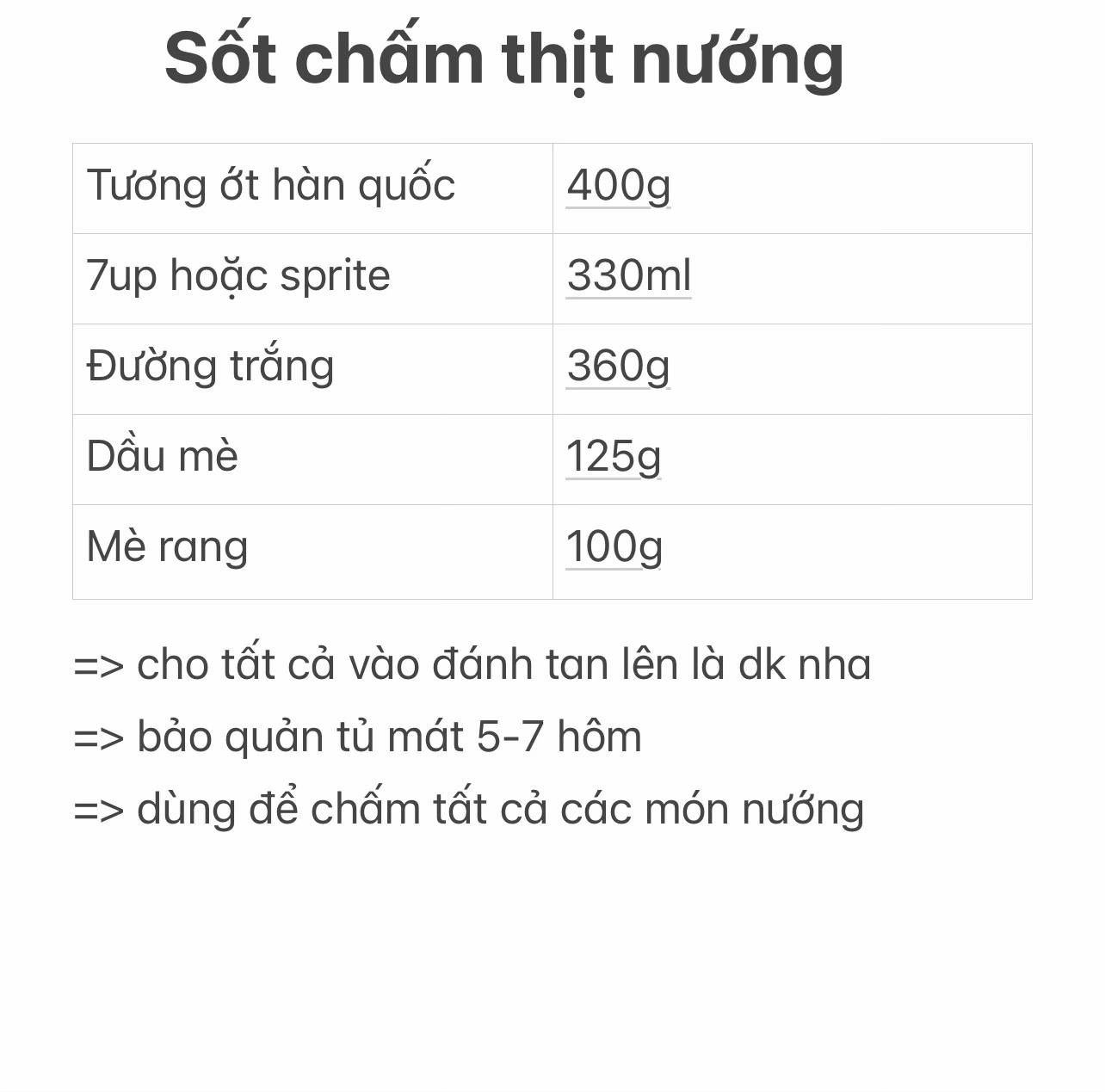 Sốt chấm thịt nướng hàn quốc,