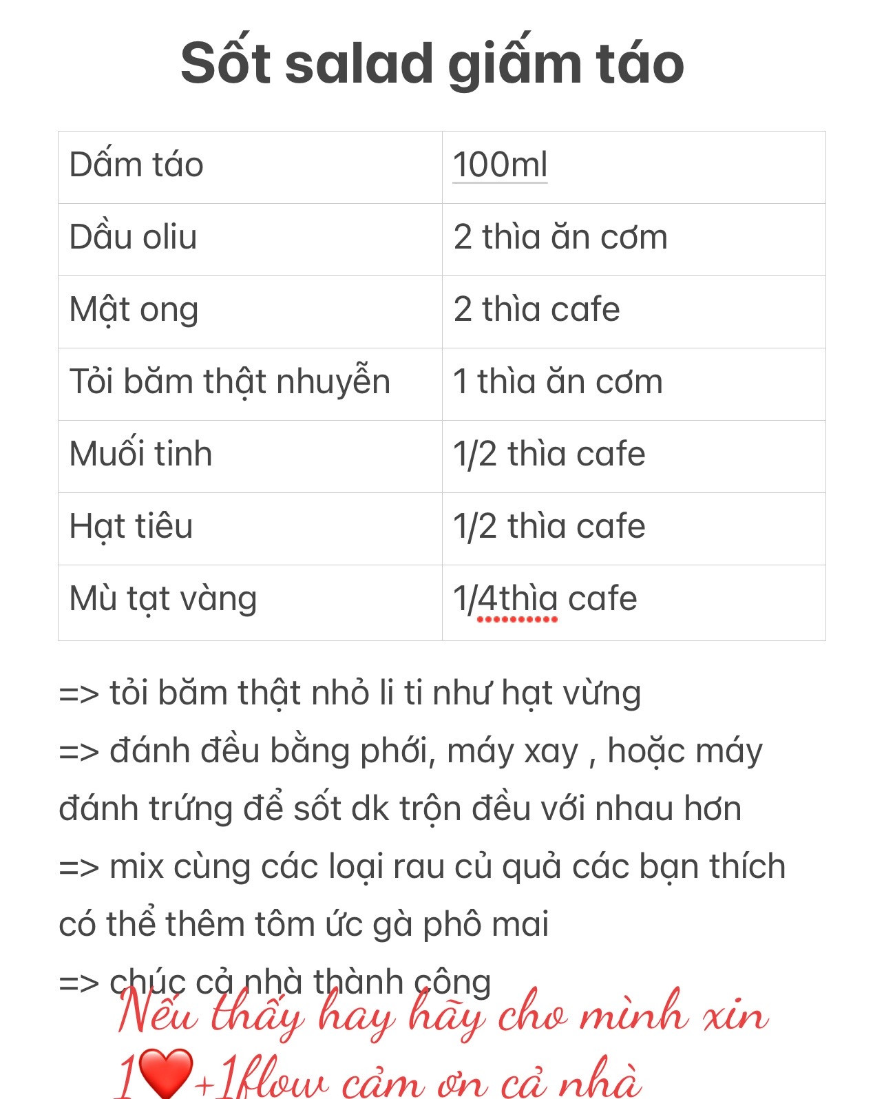 Sốt salad dấm táo