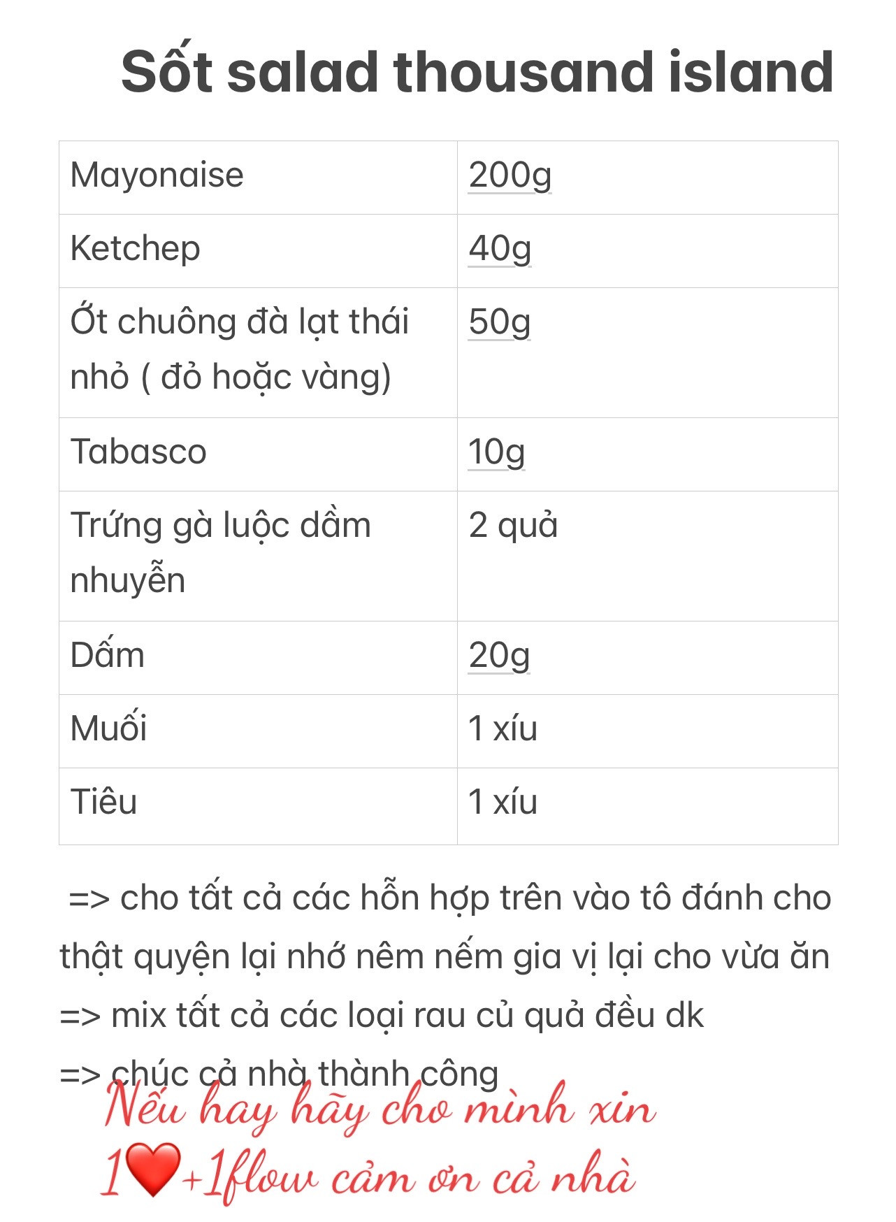 Sốt salad thousand island- salad ngàn hòn đảo ( chị goole dịch thế 🤣🤣🤣)