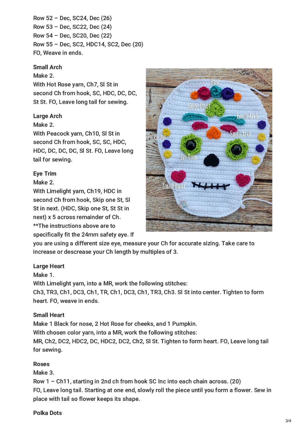 Sugar Skull Kawaii Cuddler™ – Free Crochet Pattern