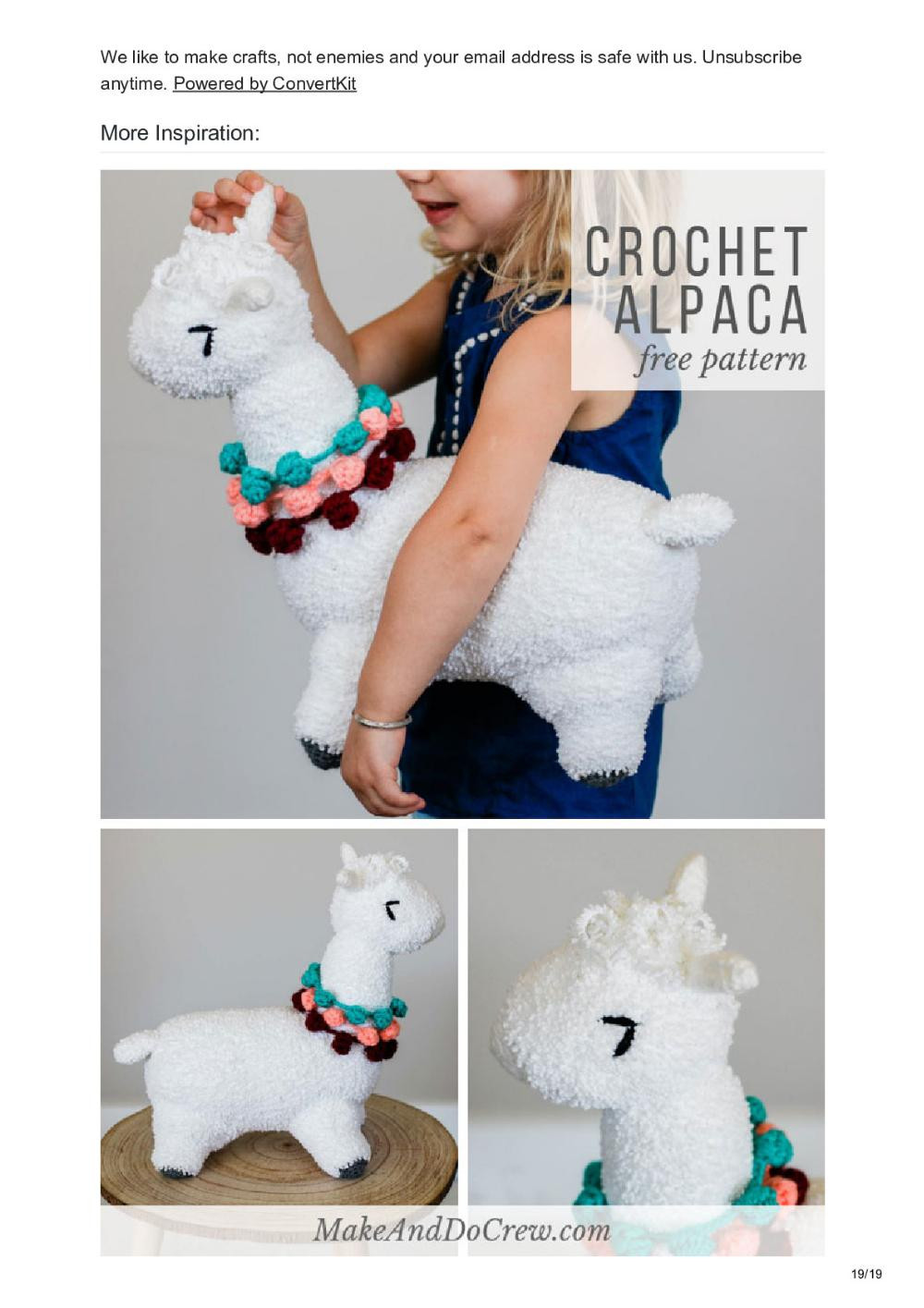 Super Soft Crochet Alpaca (or Llama!) Toy – Free Pattern