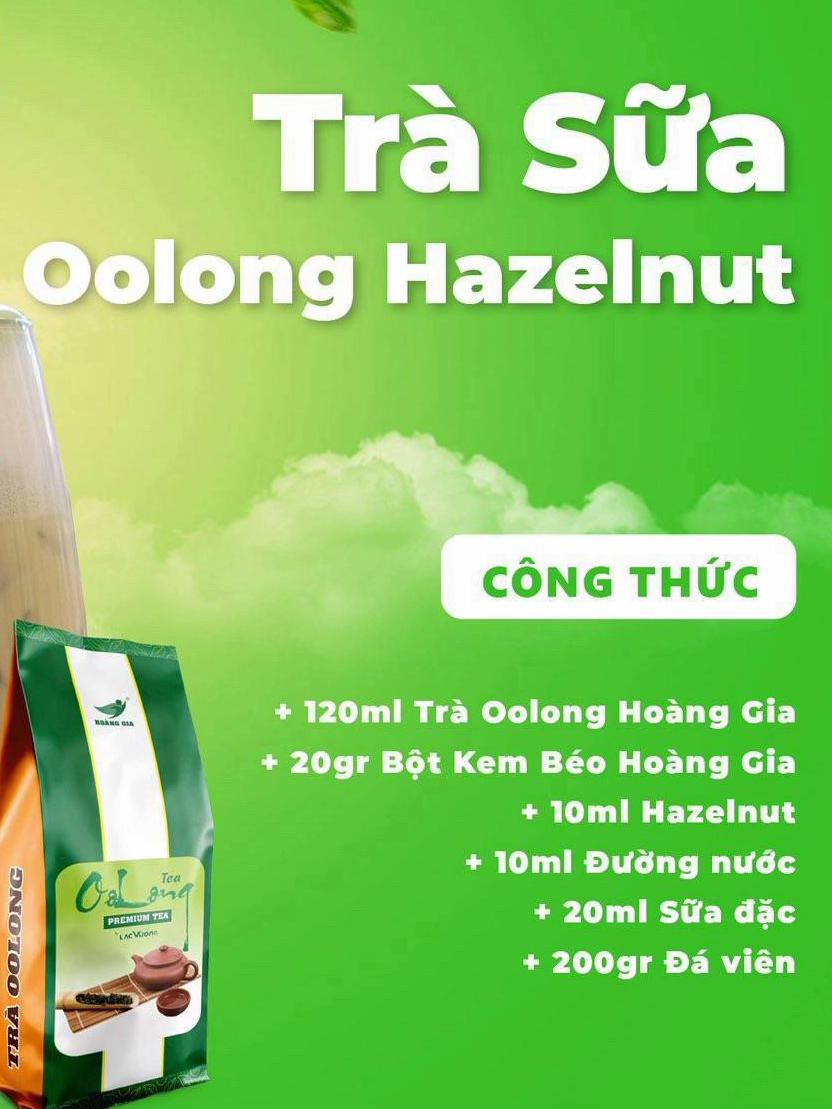 trà dâu ổi hoa hồng, trà sữa oolong hazelnut, trà vải hồng đài, lục trà soda dâu