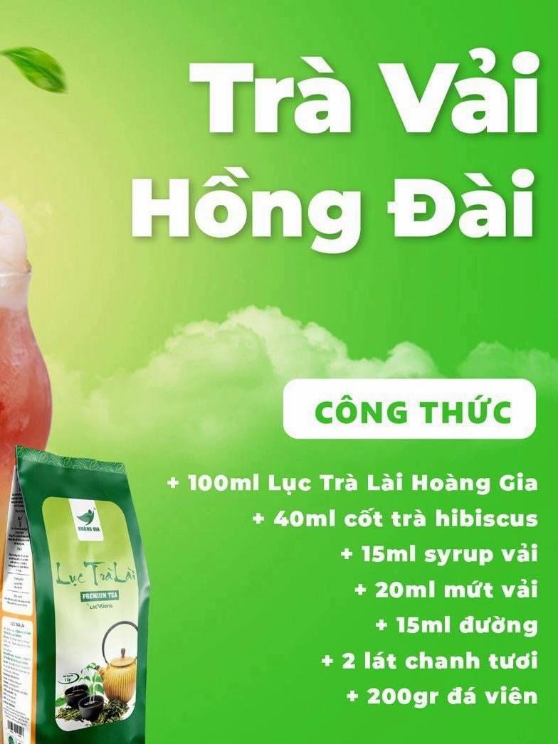 trà dâu ổi hoa hồng, trà sữa oolong hazelnut, trà vải hồng đài, lục trà soda dâu