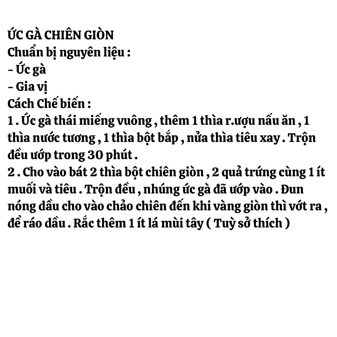 ức gà chiên giòn