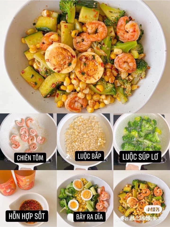 10 món salad hàng tuần dễ làm ngon xỉu luôn: salad gà với khoai tây tím và rau theo mùa, salad rau bò bít tết, salad khoai tây nghiền, gỏi tôm chay bí đỏ, salad dưa chuột,