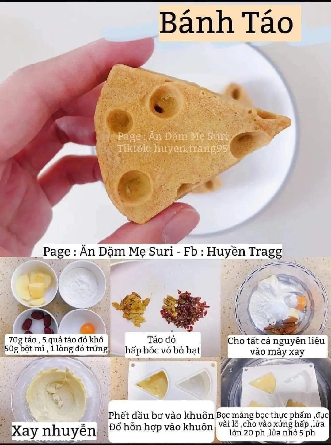 30 công thức làm bánh: bánh hấp bí đỏ, bánh sữa khoai lang tím, bánh táo