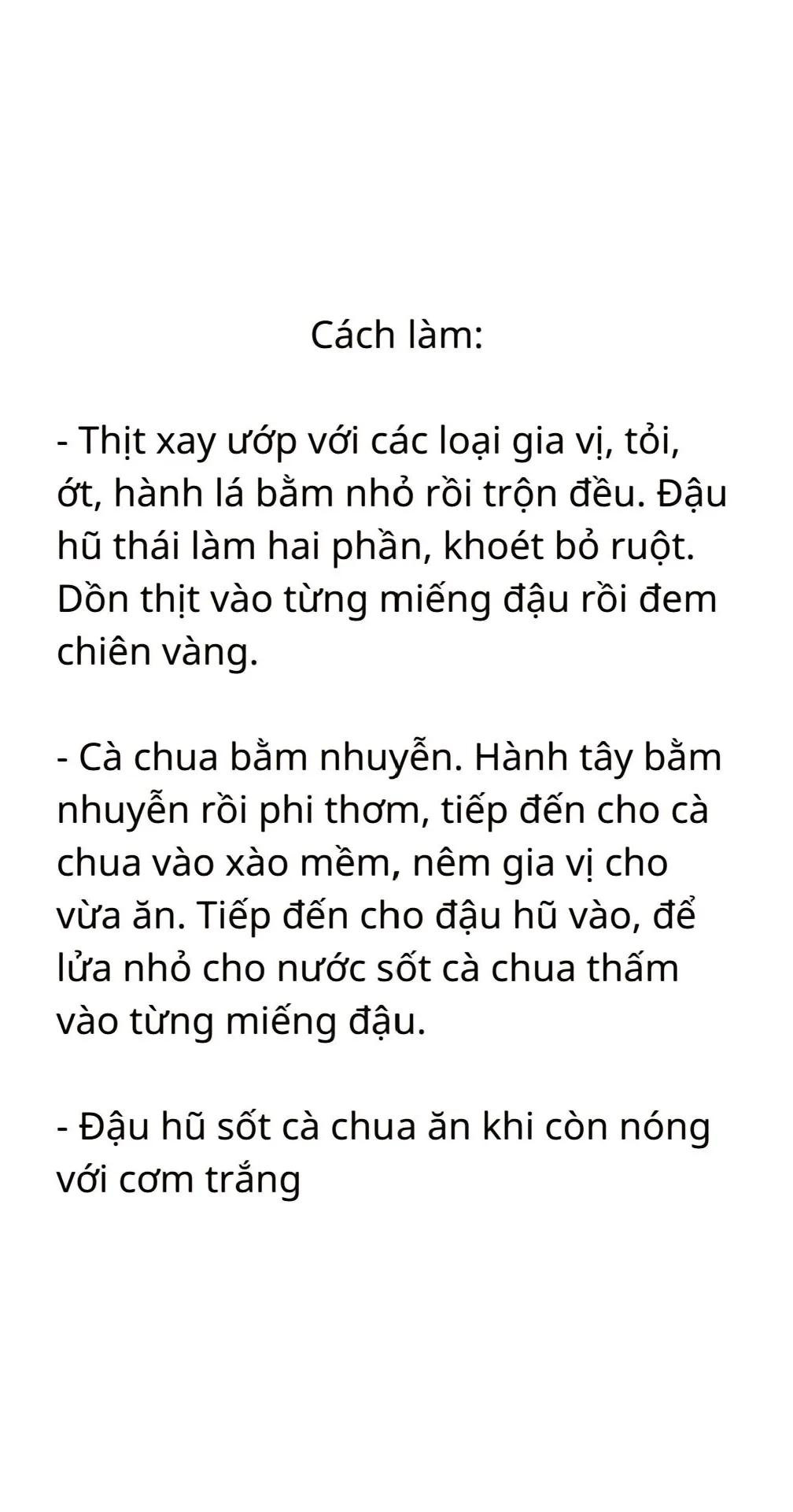 5 công thức món ngon chế biến từ thịt heo: xíu mại xốt cà chua, đậu hũ dòn thịt, giò heo kho sả ớt, sườn nướng mật ong, chả trứng,