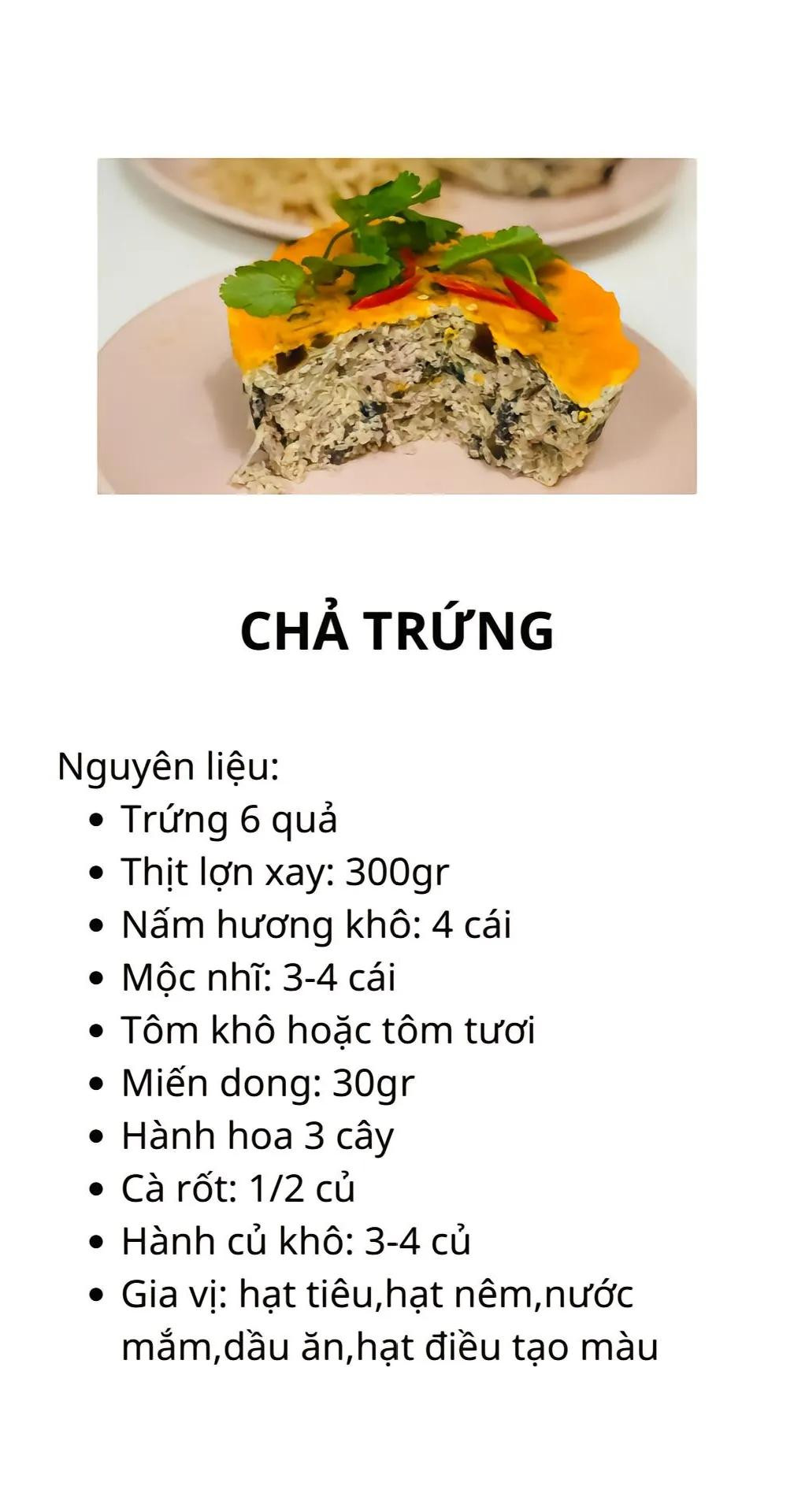 5 công thức món ngon chế biến từ thịt heo: xíu mại xốt cà chua, đậu hũ dòn thịt, giò heo kho sả ớt, sườn nướng mật ong, chả trứng,