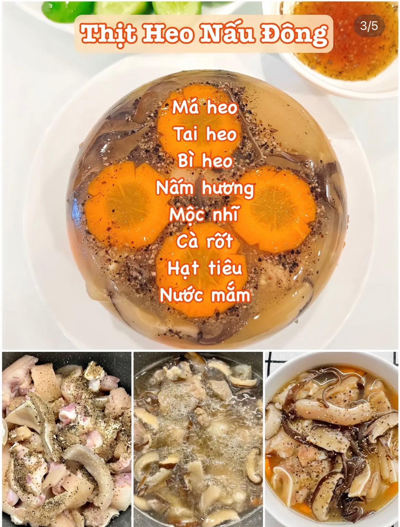 5 món thịt heo ngon cả nhà cùng mê, sườn sụn kho dứa, thịt heo nấu đông, thịt heo chiên giòn, thịt heo quay nckd