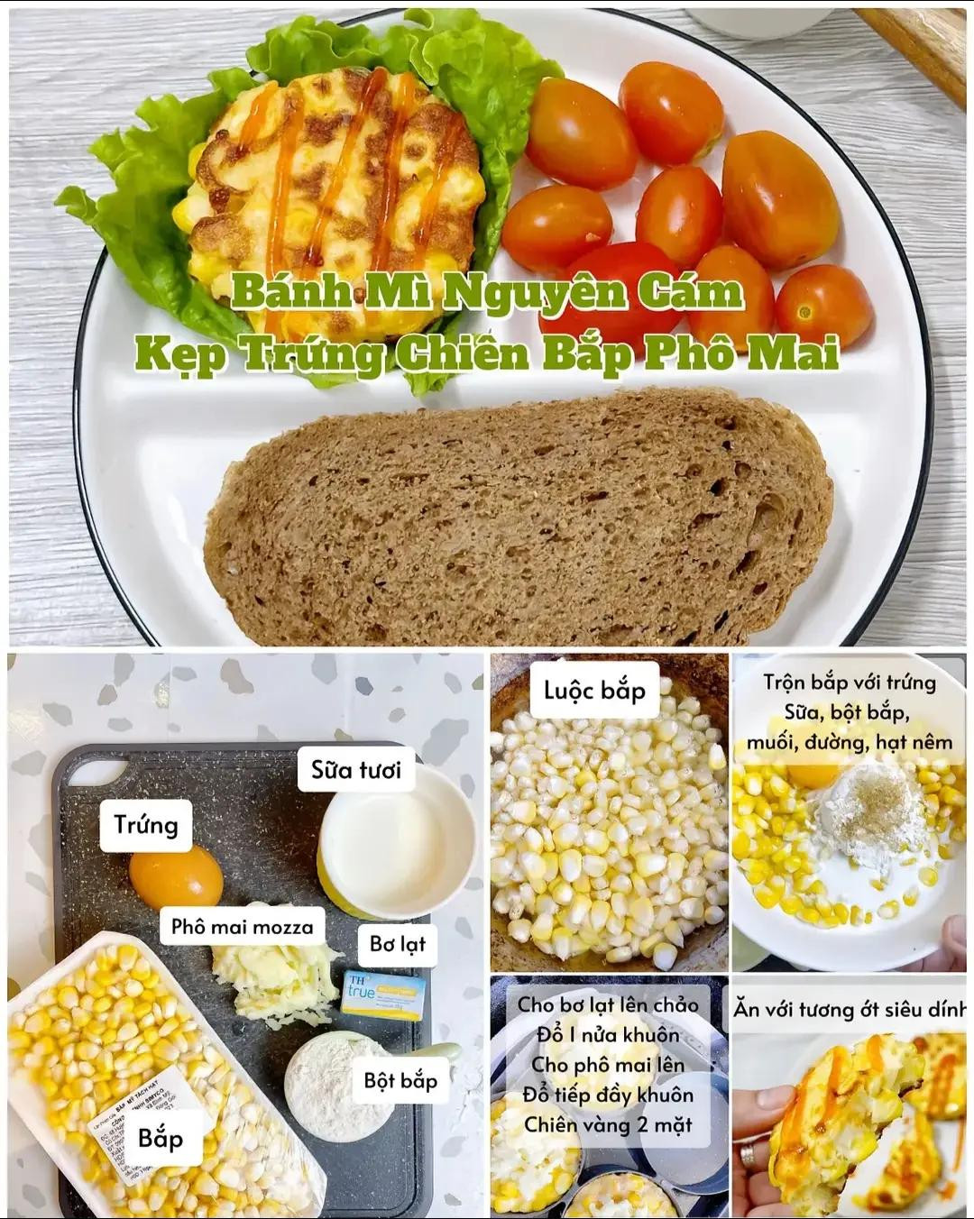 6 công thức bữa sáng healthy nhanh gọn đủ chất, bánh roti cuộn gà, bánh mì nguyên cám kẹp gà phô mai, trứng kẹp cơm nắm, bánh mì nguyên cám kẹp trứng chiên bắp phô mai, bánh mì nguyên cám kẹp trứng ốp la bắp cải.