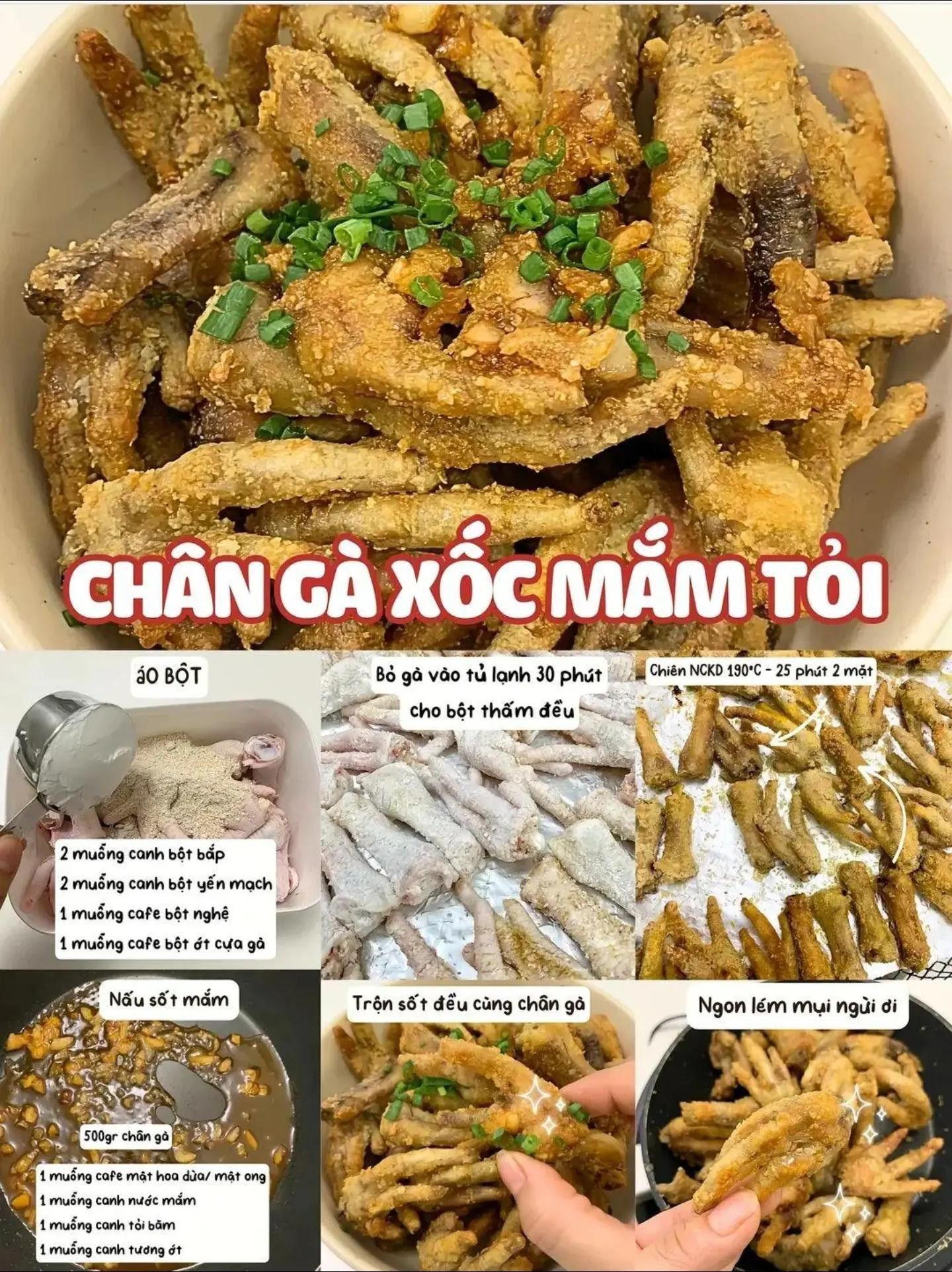 6 gợi ý món ngon từ gà cho team lười chân gà xốc mắm tỏi, gỏi gà healthy, cơm gà sốt mắm tỏi healthy, salad ức gà nướng, gà sốt xí muội, chân gà tiềm thuốc bắc