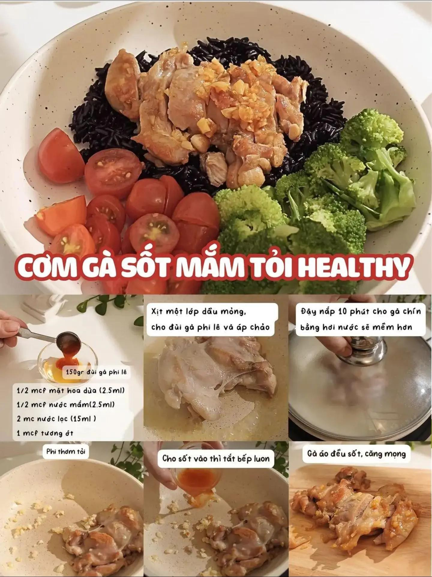 6 gợi ý món ngon từ gà cho team lười chân gà xốc mắm tỏi, gỏi gà healthy, cơm gà sốt mắm tỏi healthy, salad ức gà nướng, gà sốt xí muội, chân gà tiềm thuốc bắc