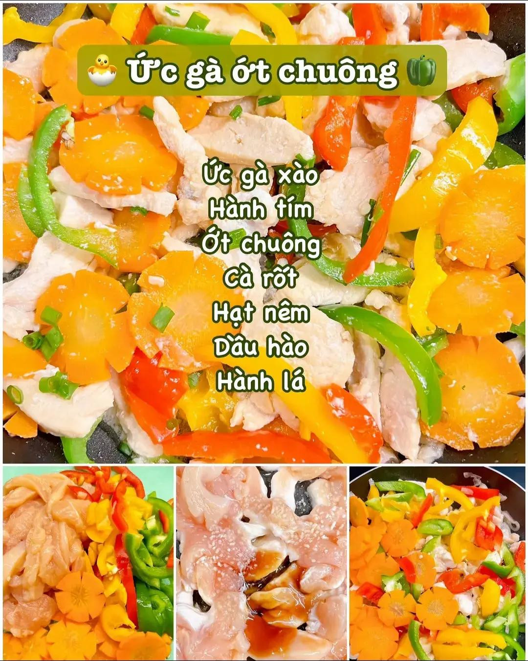 6 món ức gà ngon dinh dưỡng healthy, salad ức gà nướng, gà sốt chanh mật ong, ức gà ớt chuông, ức à xào nấm, salad gà sốt chanh dây, ức gà xào sả ớt