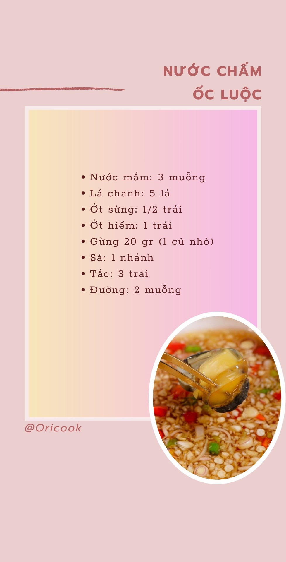 7 công thức nước chấm: muối ớt xanh chấm hải sản, nước chấm mắm nêm, sốt me chua ngọt chấm đồ nướng, sốt chấm thịt nướng kiểu hàn, nước chấm phở cuốn, nem rán, xì dầu chấm thịt vịt, nước chấm ốc luộc