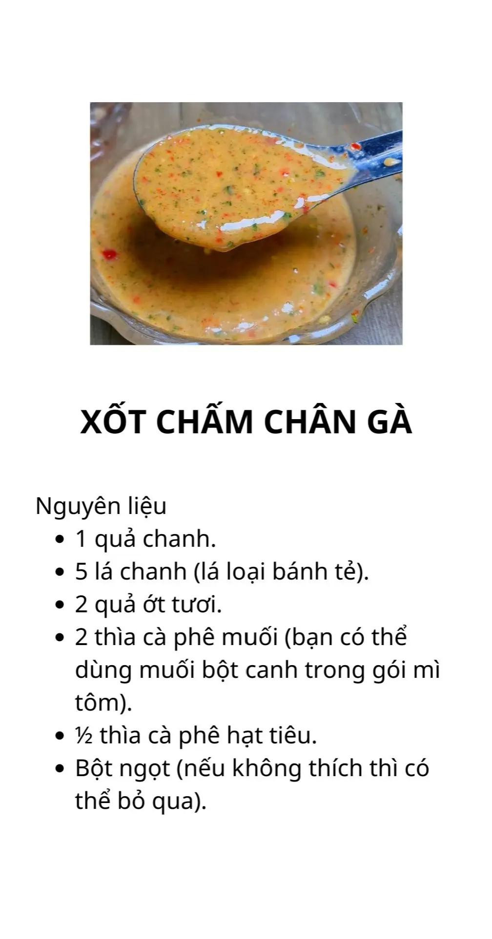 8 công thức sốt chấm thần thánh cho các món ăn, xốt chấm chân gà, xốt thái trộn chân gà, xốt chấm thịt nướng, mắm nêm, muối ớt xanh chấm hải sản, xì dầu chấm thịt vịt, mắm tôm, nước chấm ốc luộc,