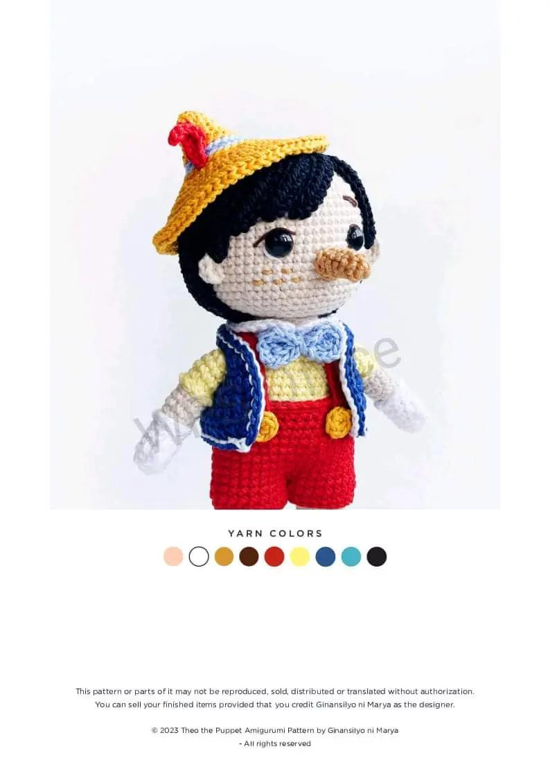 amigurumi pattern theo the puppet doll