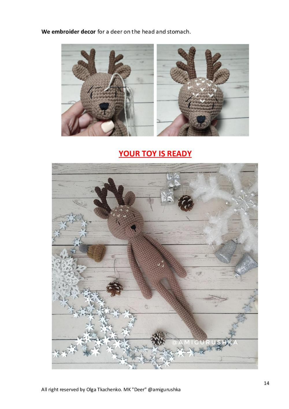 Amigurumi Toy «Deer» Master class – Crochet toy (с) 2020