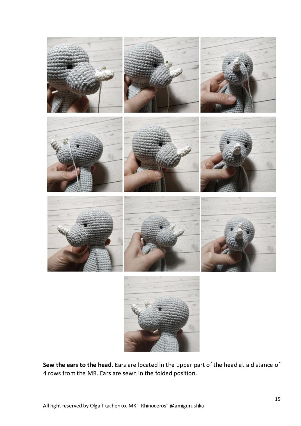 Amigurumi Toy «Rhinoceros» Master class – Crochet toy (с) 2020