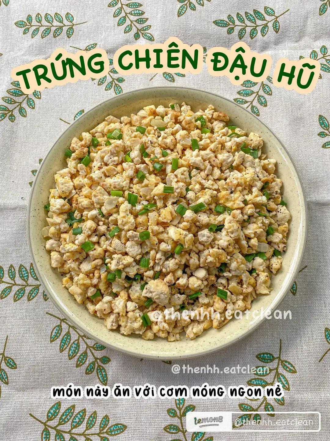 ăn gì với trứng vẫn healthy và ngon trứng xào cải bó xôi, trứng chiên đậu hũ, trứng xào cà chua, salad trứng khoai lang,