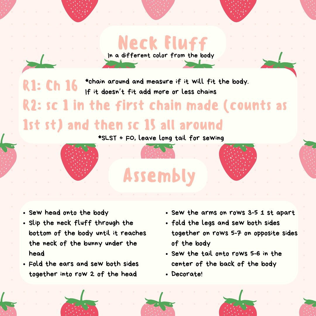 angi the buni free pattern 🍓✨