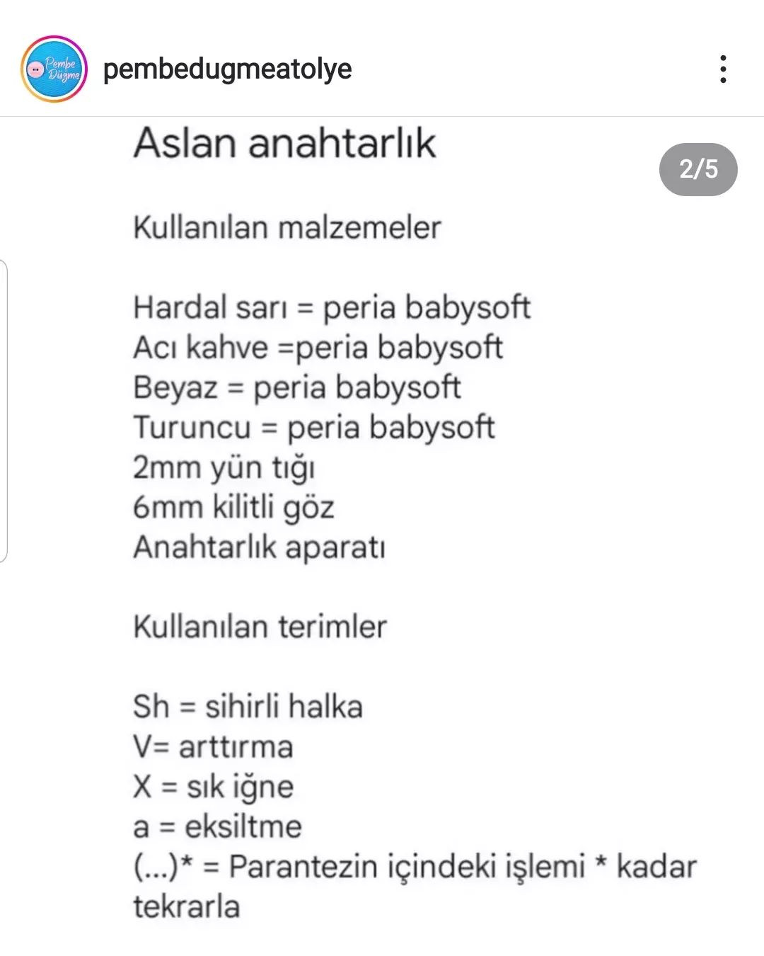 Aslan anahtarlık tığ işi modeli