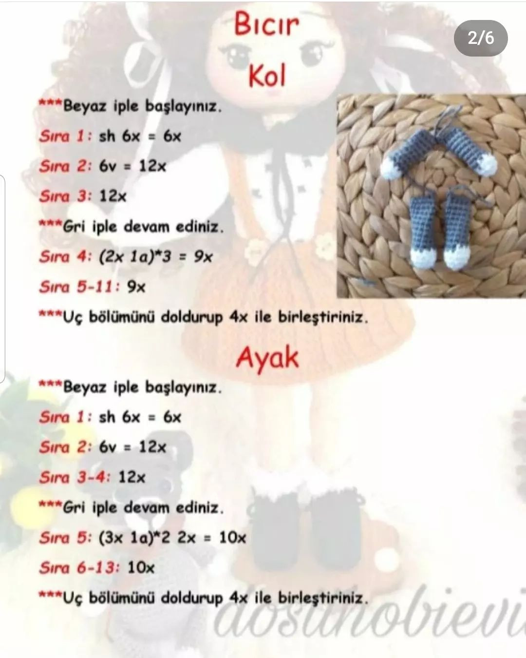 Ayı anahtarlık tığ işi modeli