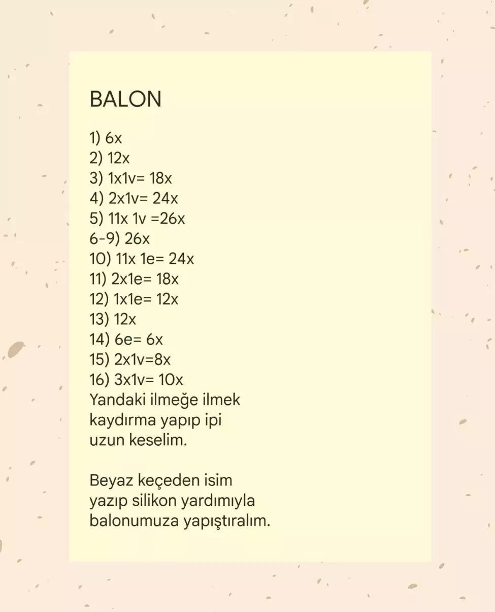 Balon tutan bir ayının tığ işi modeli