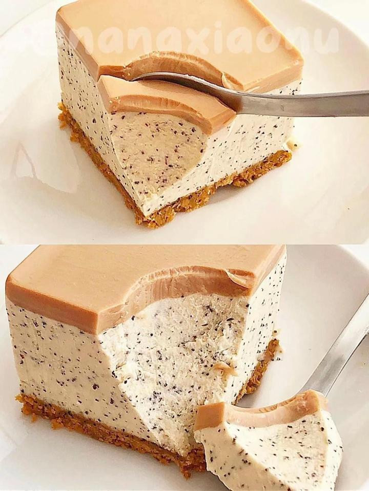 bánh cheesecake hồng trà sữa