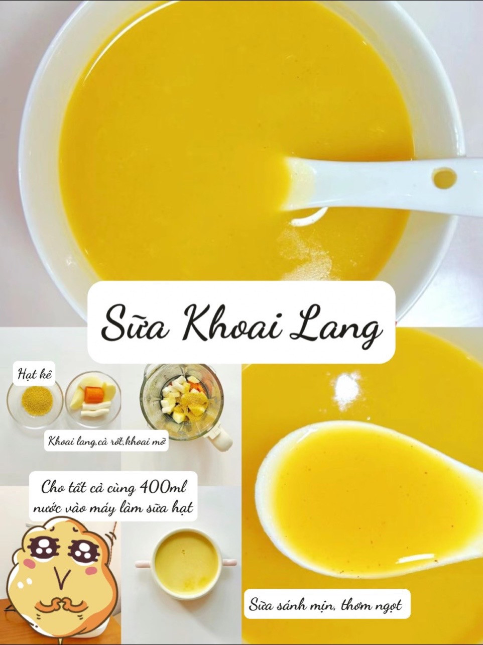 Bánh chuối + sữa khoai lang