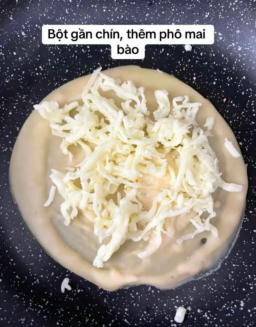 bánh cuộn phô mai chà bông chỉ 10 phút