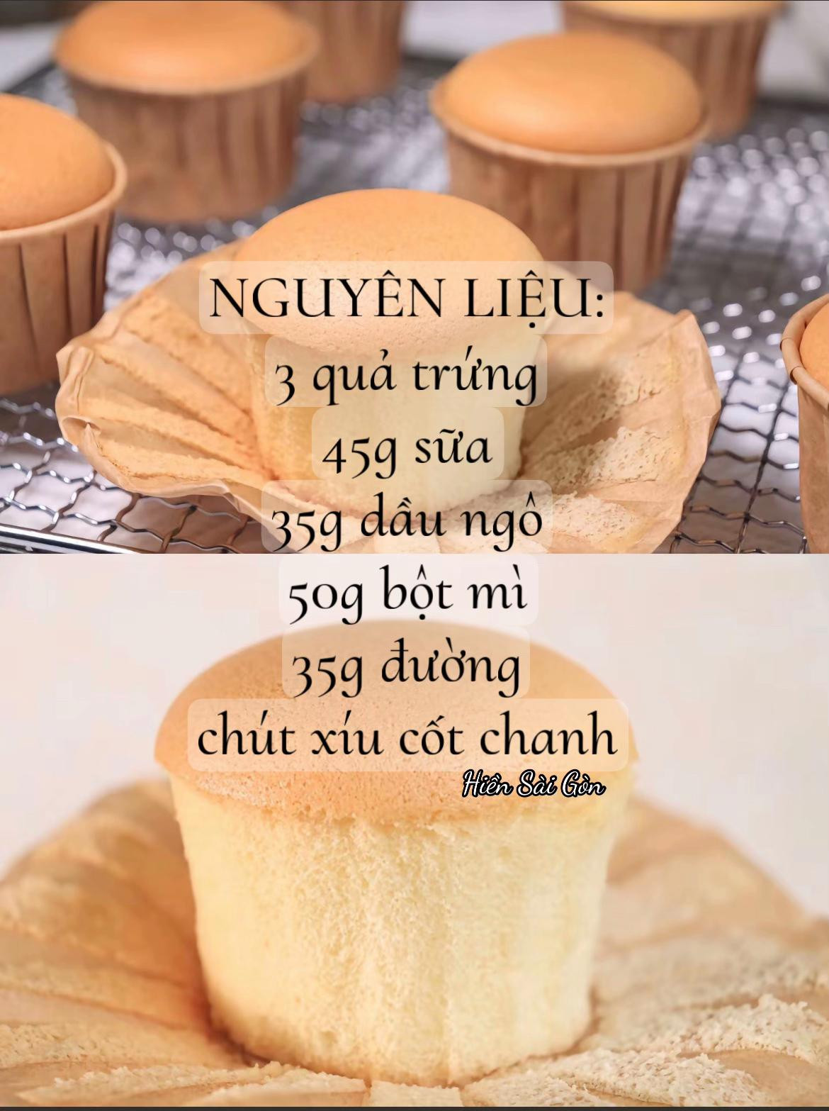 bánh cupcake thành công ngay lần đầu.