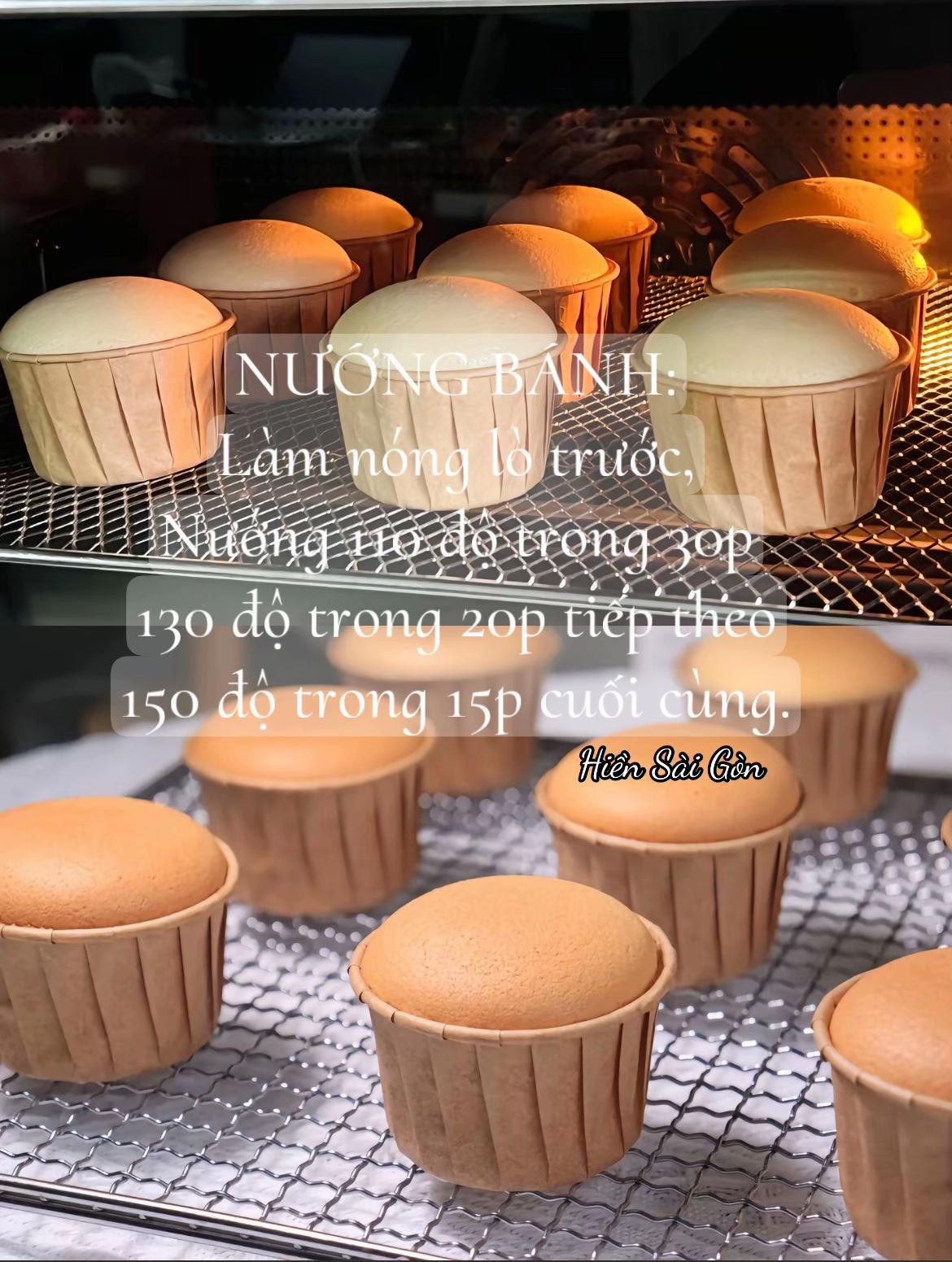 bánh cupcake thành công ngay lần đầu.