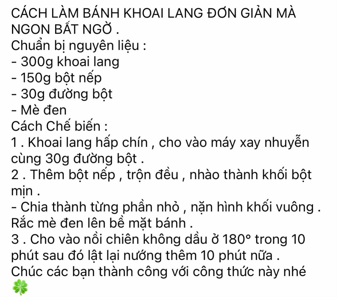 bánh khoai lang siêu ngon tại nhà