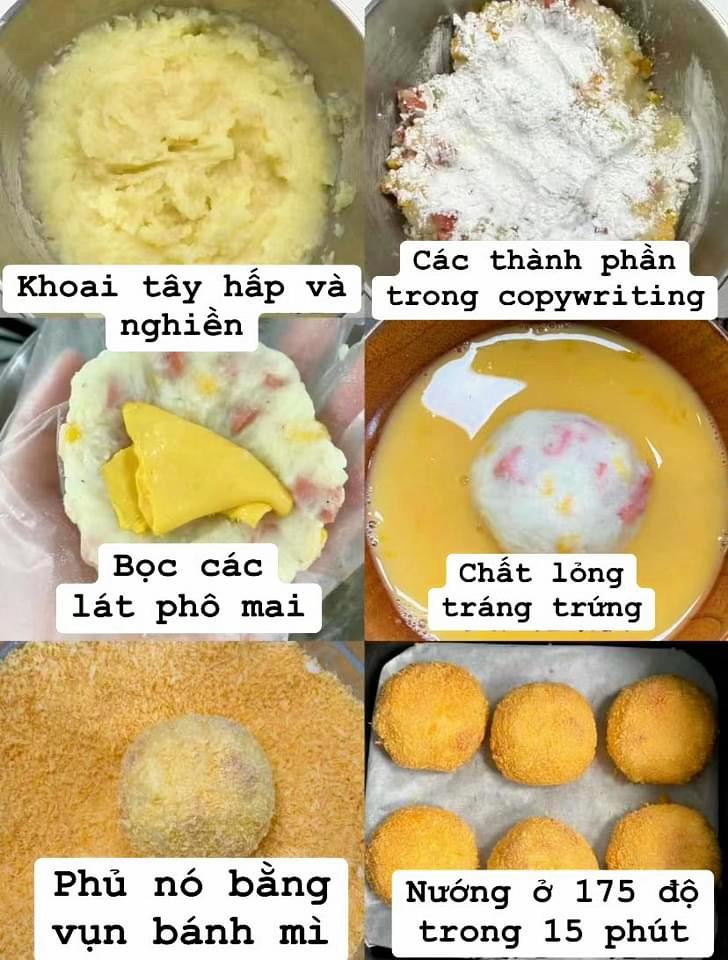 Bánh khoai tây phô mai đơn giản mà vô cùng ngon miệng.