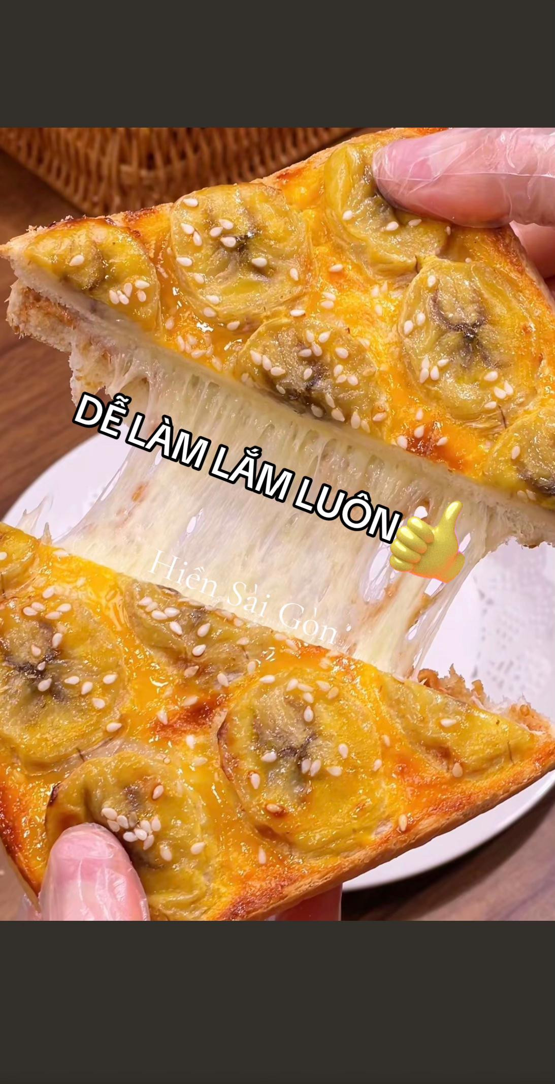 Bánh mì chuối phô mai nướng