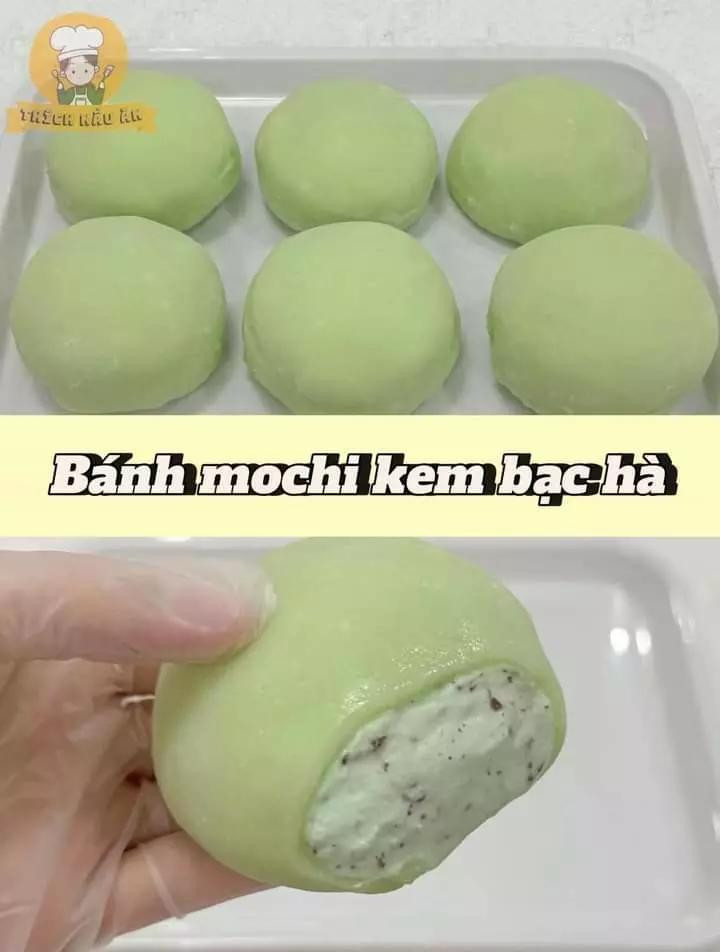 bánh mochi socola, bánh mochi kem trà xanh, bánh mochi chà bông, bánh mochi kem dâu, bánh mochi kem bạc hà, bánh mochi kem oreo